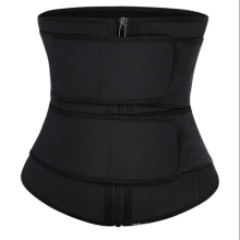 Plus Size latex waist trainer with Double Belt tummy Waist Trainer 7 Steel Bones girdle body shaper